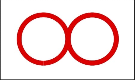 a red oval